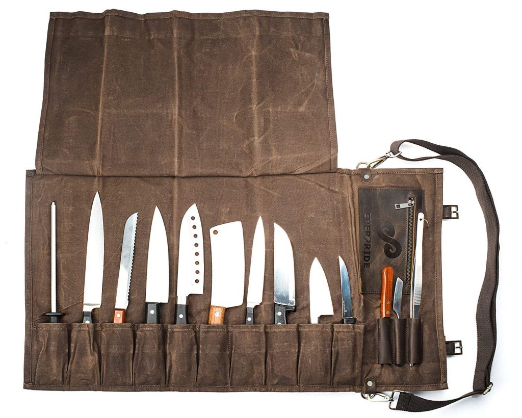 knife set with bag